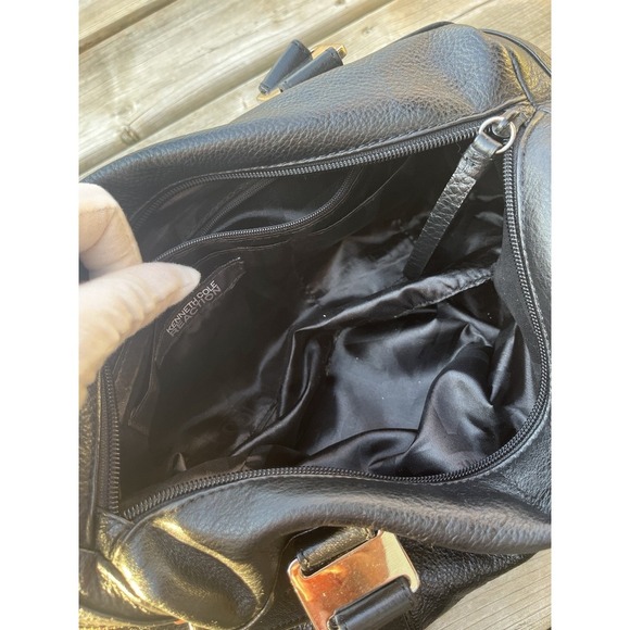 Kenneth Cole Reaction Black Leather Womens Purse Shoulder Bag - Picture 6 of 11